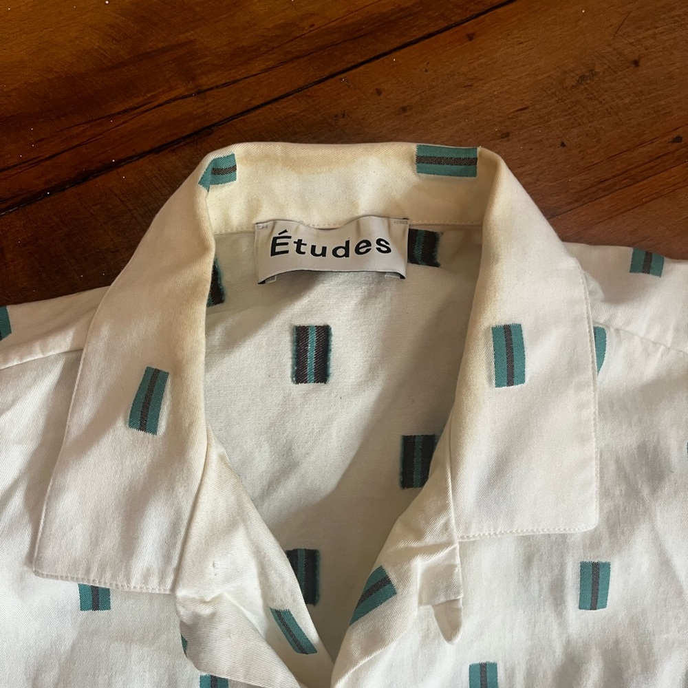 Etudes button down short sleeve shirt
